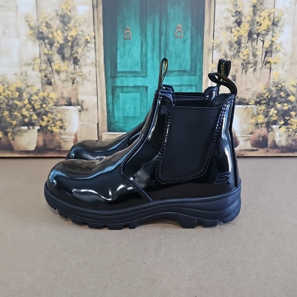 Skechers‎ Women's US 8.5 M Black EH Leather Composite Toe Work Boots F3445-21